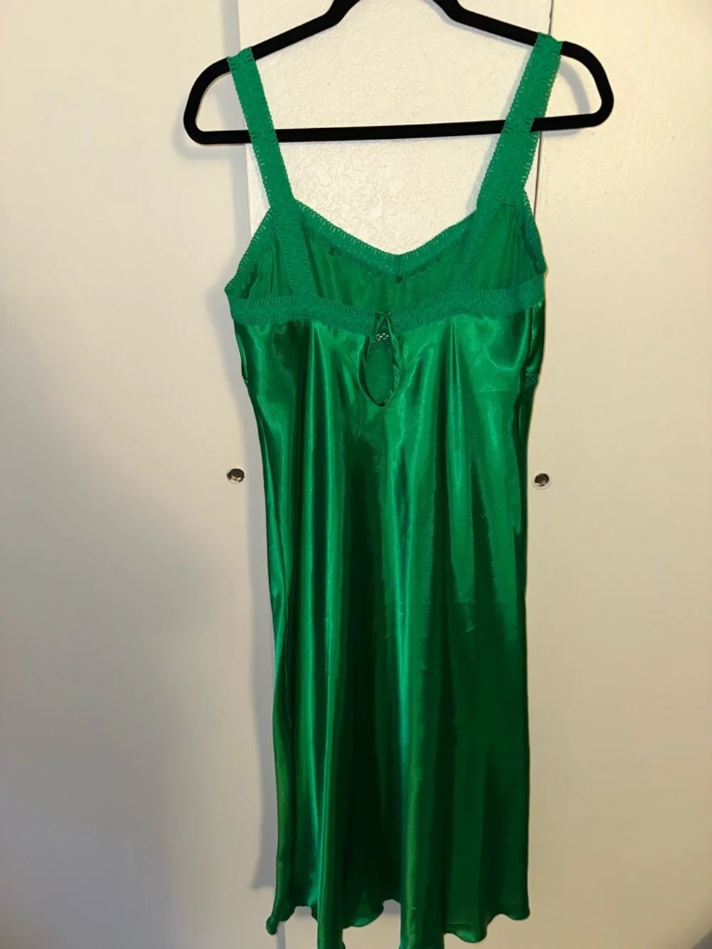 Bebe Green Satin Slip Dress - Picture 7 of 10
